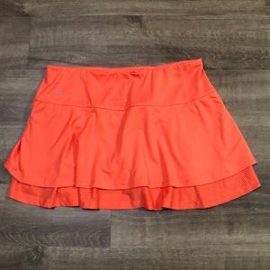 Bolle’ High Performance Orange Double Layer Tennis Golf Skort size Large